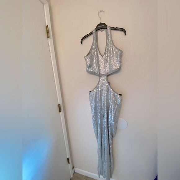 WEISSMAN Elite Dance silver sequin Unitard Oops I Did It Again 17759 MA adult - Picture 2 of 13